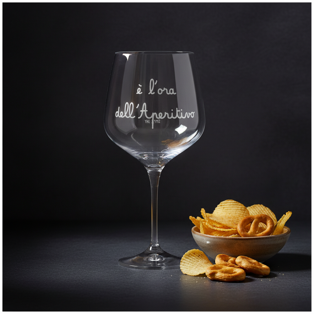 Calice Aperitivo – sfondo scuro patatine e taralli