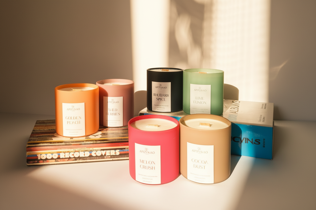 Candele sfondo beige