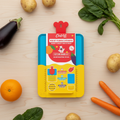 Chefclub Kids Cutting Board Kit flat lay ortaggi