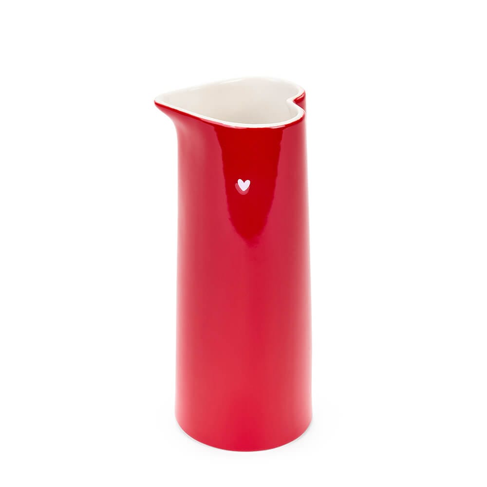 Brocca in Ceramica Rossa con Cuore