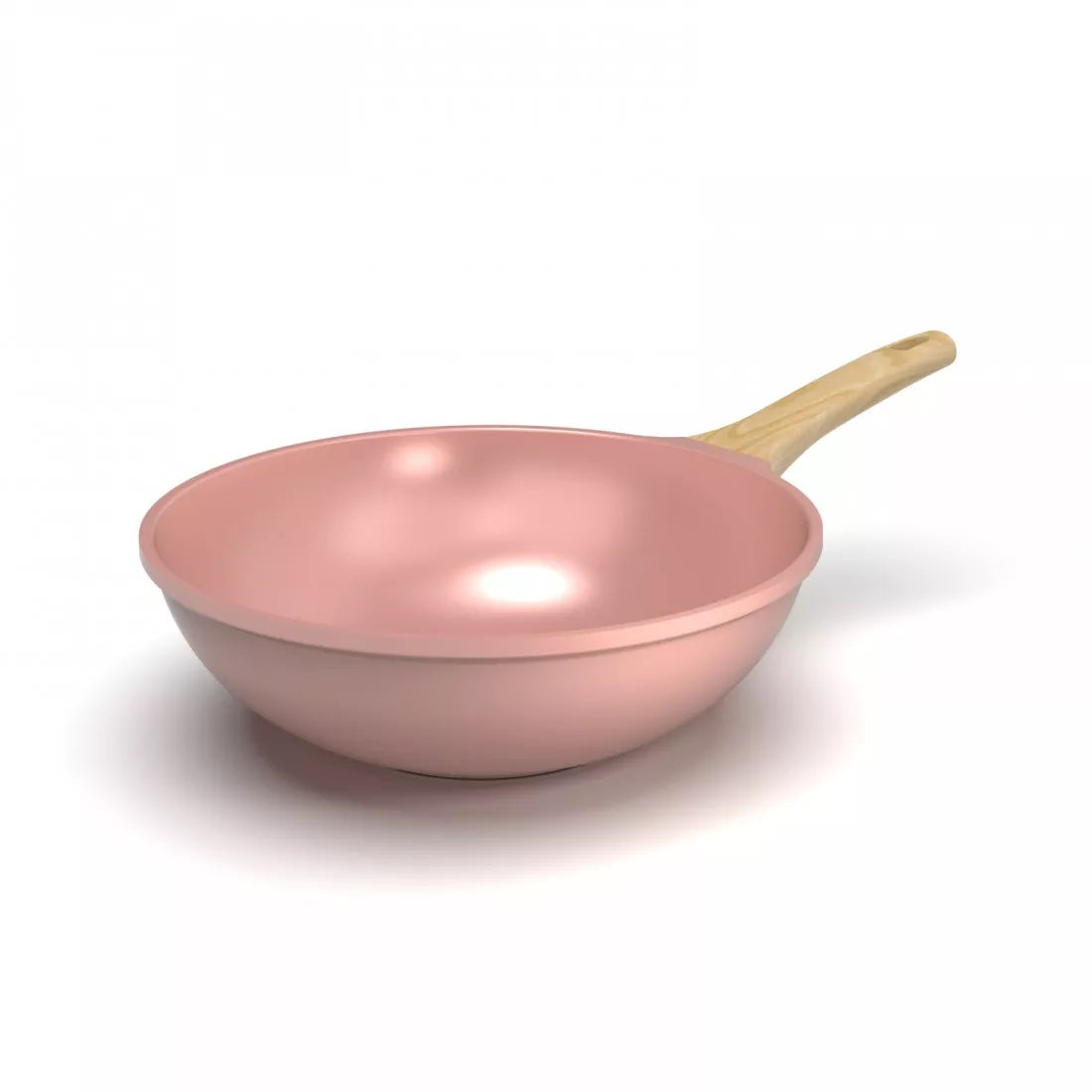 Wok ceramica rosa Cookut