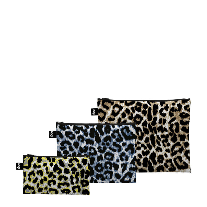 Set 3 Pochette Wild Leopard – S/M/L | LOQI